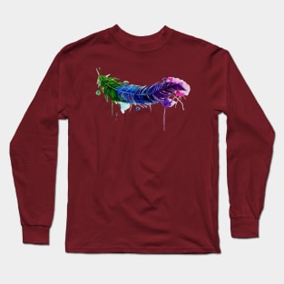 Watery Feather Long Sleeve T-Shirt